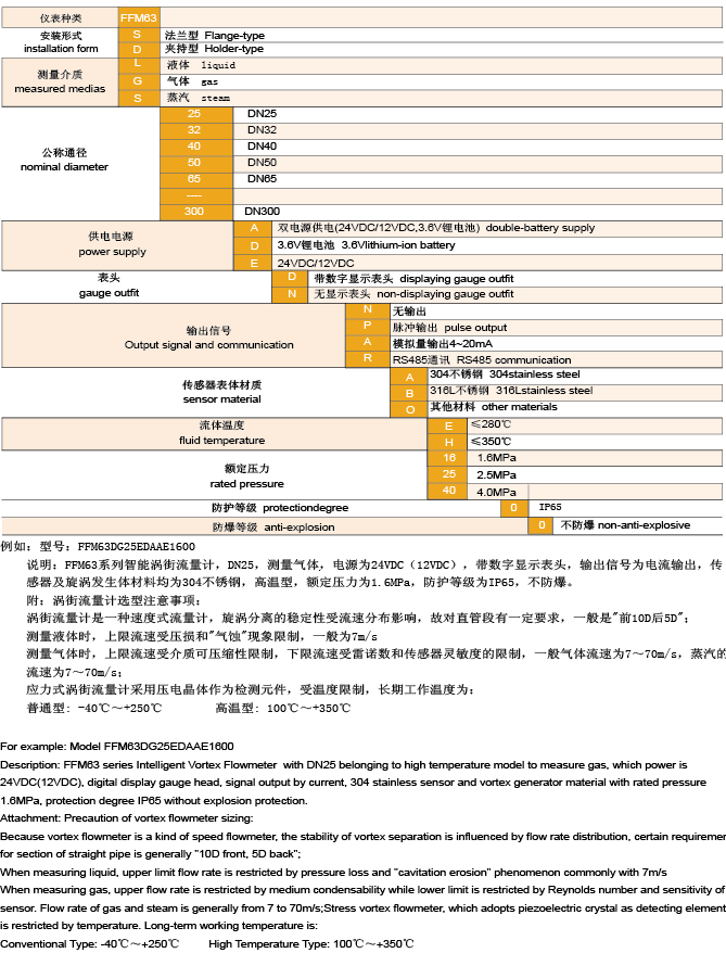 FFM63智能涡街流量计