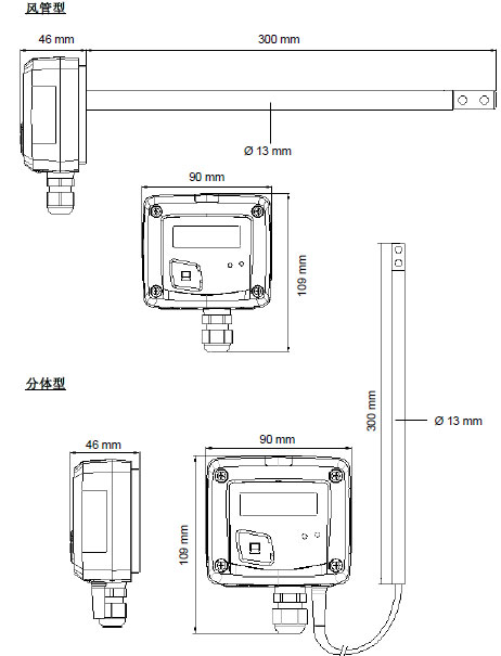 CTV110热线风速温度变送器